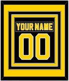 Boston Nameplate & Number (Back) Combined - Road Black (1981-1995) - Triple Mat 3