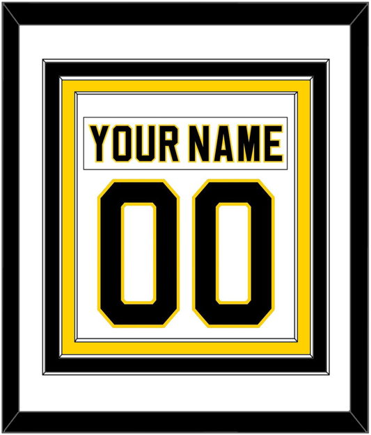 Boston Nameplate & Number (Back) Combined - Home White (1981-1995) - Premier Tier 1