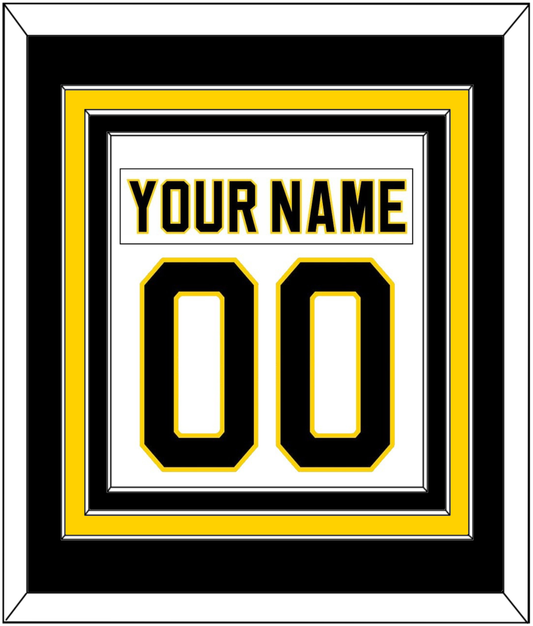 Boston Nameplate & Number (Back) Combined - Home White (1981-1995) - Premier Tier 2