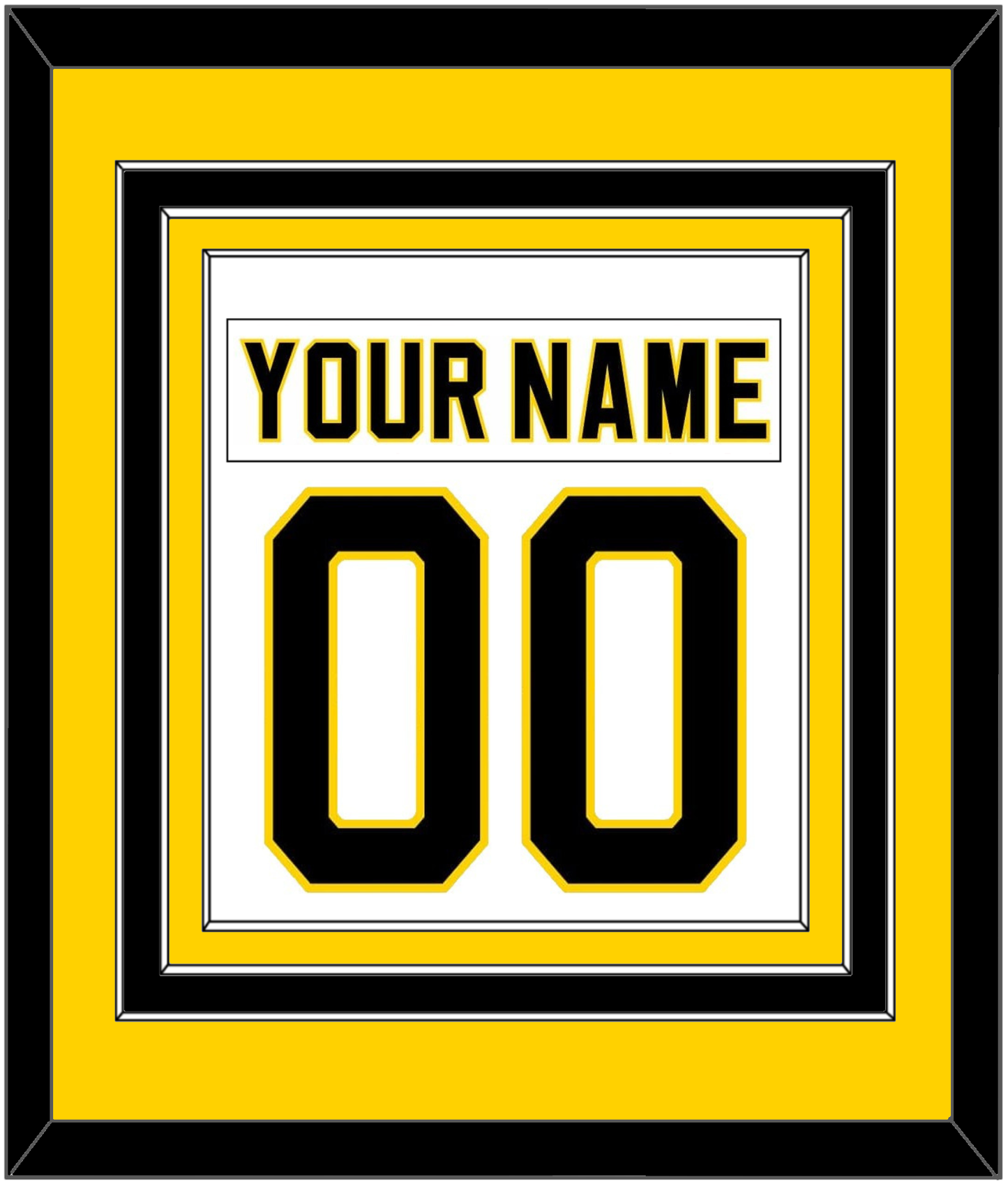 Boston Nameplate & Number (Back) Combined - Home White (1981-1995) - Premier Tier 3