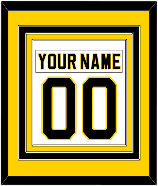 Boston Nameplate & Number (Back) Combined - Home White (1981-1995) - Premier Tier 3