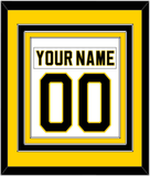 Boston Nameplate & Number (Back) Combined - Home White (1981-1995) - Triple Mat 3