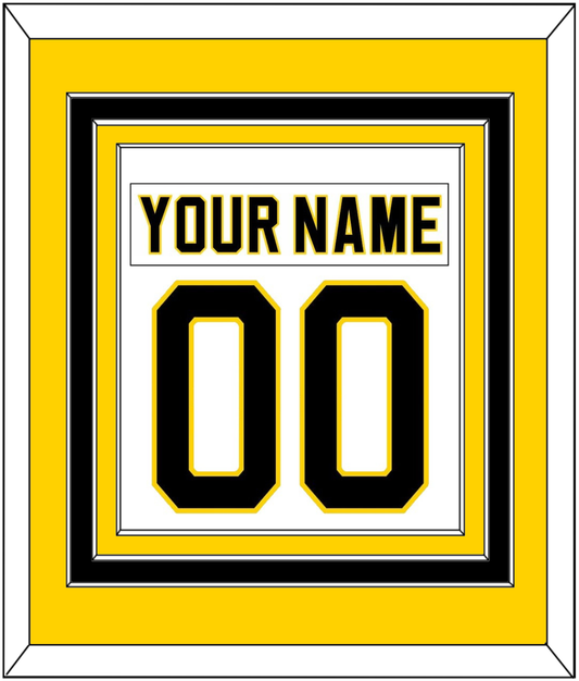 Boston Nameplate & Number (Back) Combined - Home White (1981-1995) - Premier Tier 3