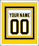 Boston Nameplate & Number (Back) Combined - Home White (1981-1995) - Triple Mat 3