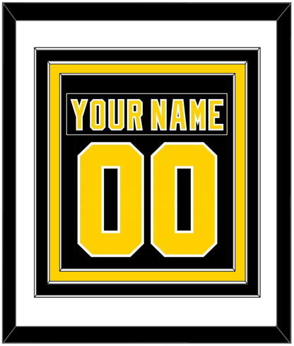 Boston Nameplate & Number (Back) Combined - Road Black (1977-1981) - Premier Tier 1