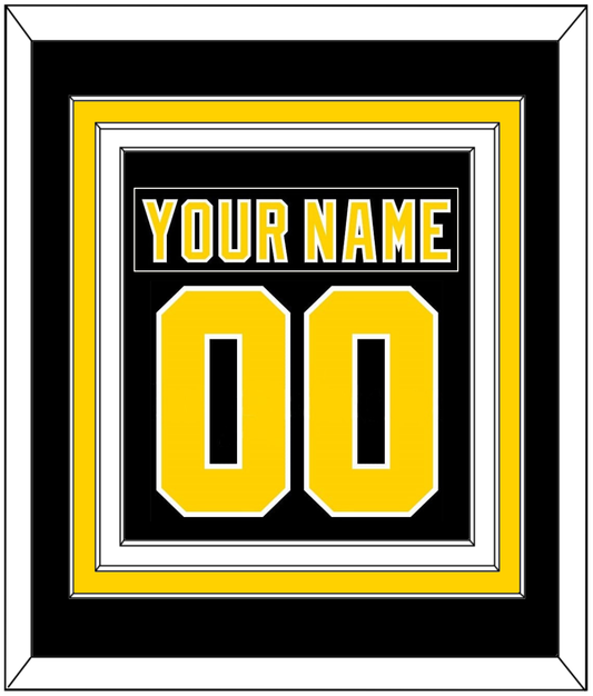 Boston Nameplate & Number (Back) Combined - Road Black (1977-1981) - Premier Tier 2