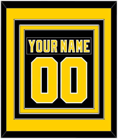 Boston Nameplate & Number (Back) Combined - Road Black (1977-1981) - Premier Tier 3