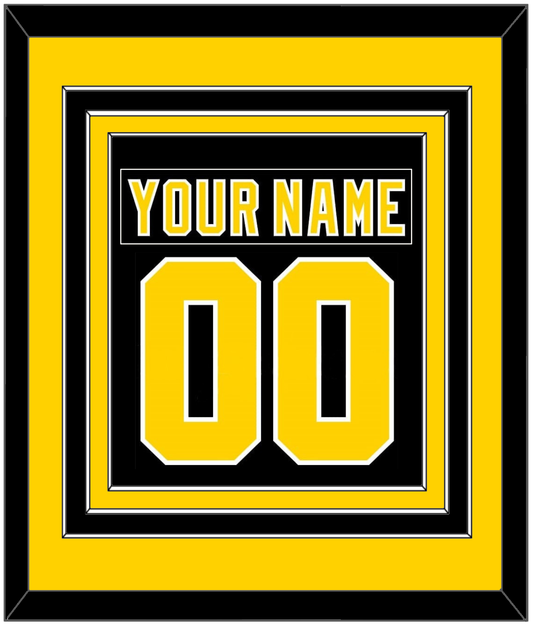 Boston Nameplate & Number (Back) Combined - Road Black (1977-1981) - Premier Tier 3