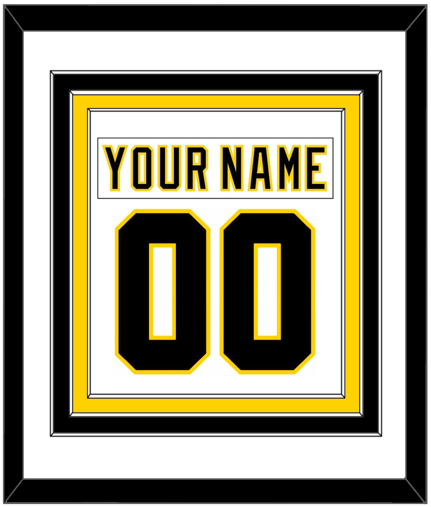 Boston Nameplate & Number (Back) Combined - Home White (1977-1981) - Premier Tier 1