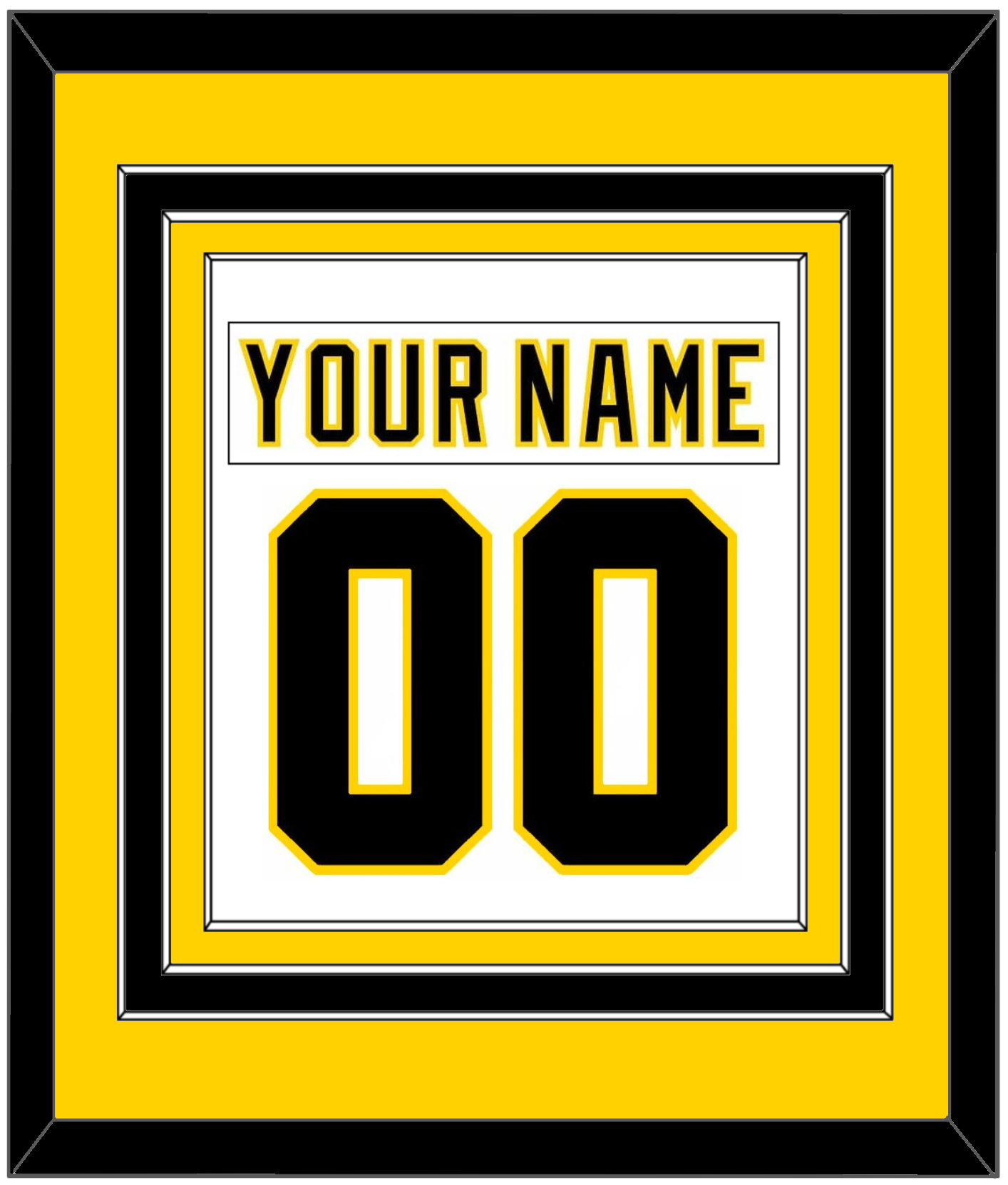 Boston Nameplate & Number (Back) Combined - Home White (1977-1981) - Premier Tier 3