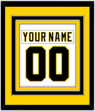 Boston Nameplate & Number (Back) Combined - Home White (1977-1981) - Triple Mat 3