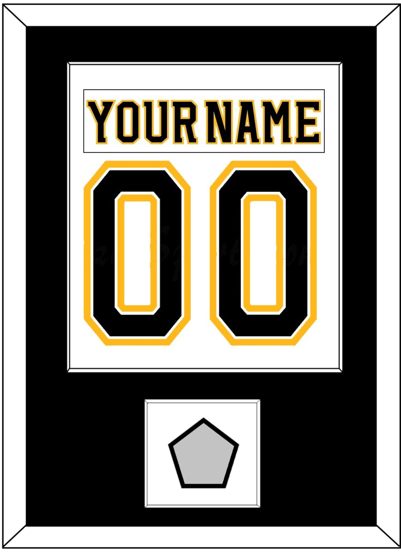 Boston Nameplate & Number (Back) Combined, With Stanley Cup Finals Patch - Road White (2007-2017) - Essential Tier 1