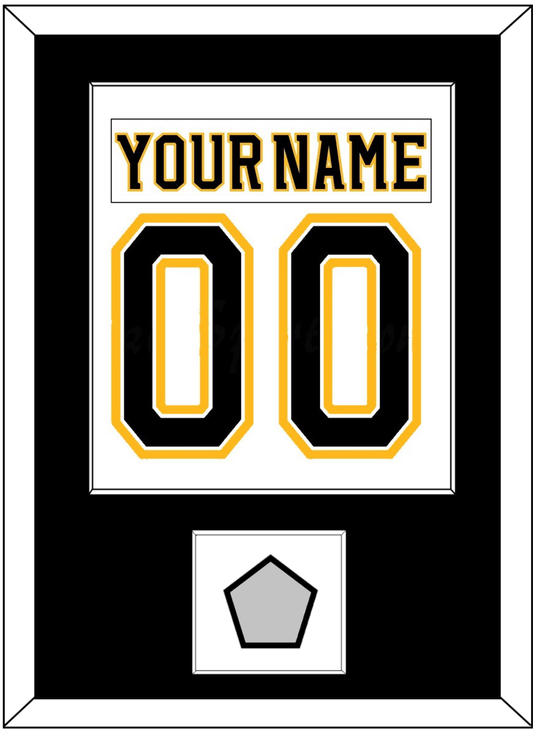 Boston Nameplate & Number (Back) Combined, With Stanley Cup Finals Patch - Road White (2007-2017) - Essential Tier 1