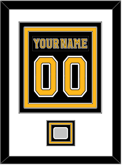 Boston Nameplate & Number (Back) Combined, With Stanley Cup Finals Patch - Home Black (2007-2017) - Premier Tier 1