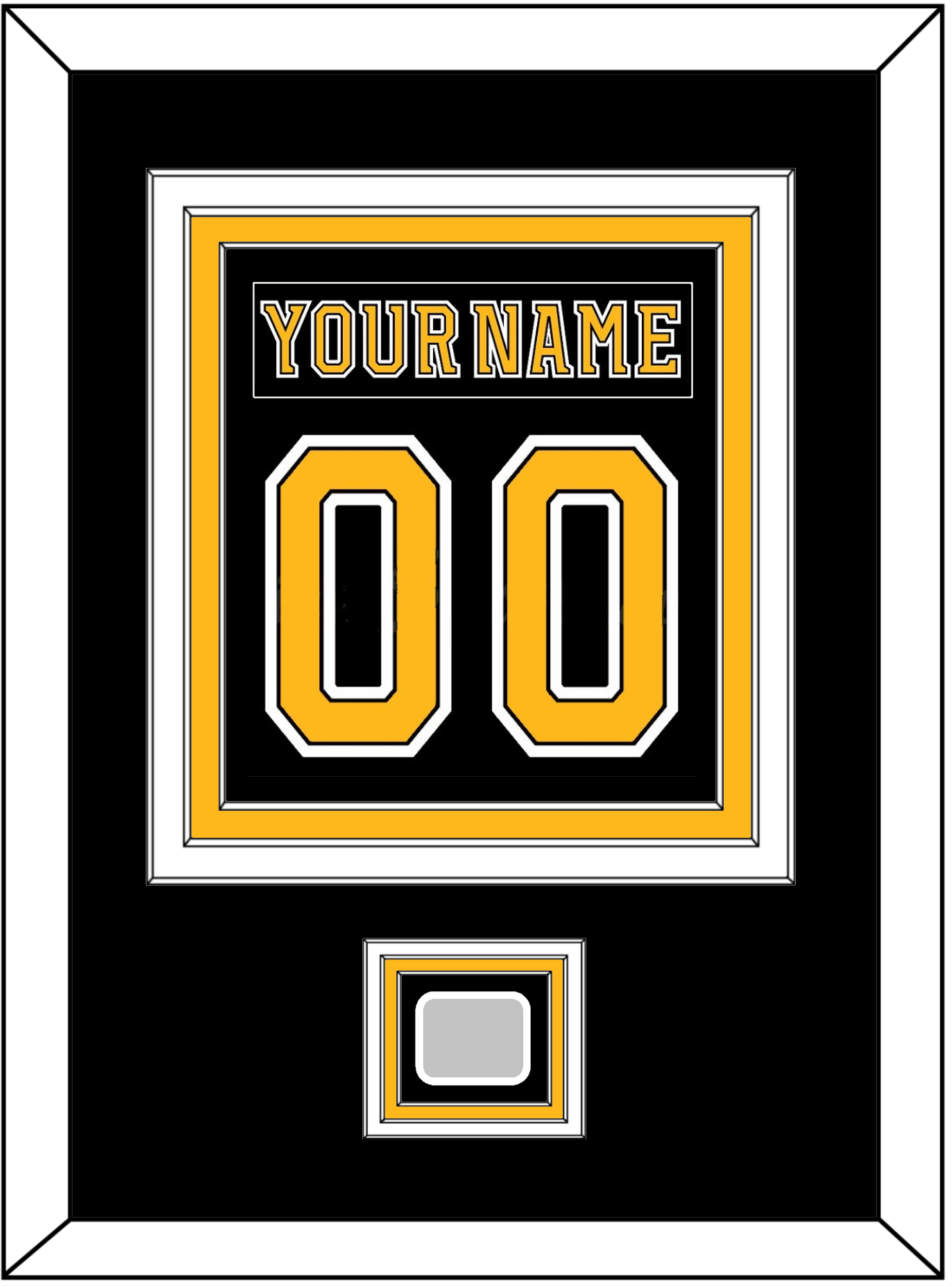 Boston Nameplate & Number (Back) Combined, With Stanley Cup Finals Patch - Home Black (2007-2017) - Premier Tier 2