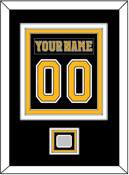 Boston Nameplate & Number (Back) Combined, With Stanley Cup Finals Patch - Home Black (2007-2017) - Premier Tier 2
