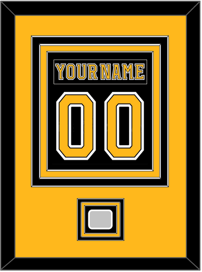 Boston Nameplate & Number (Back) Combined, With Stanley Cup Finals Patch - Home Black (2007-2017) - Premier Tier 3