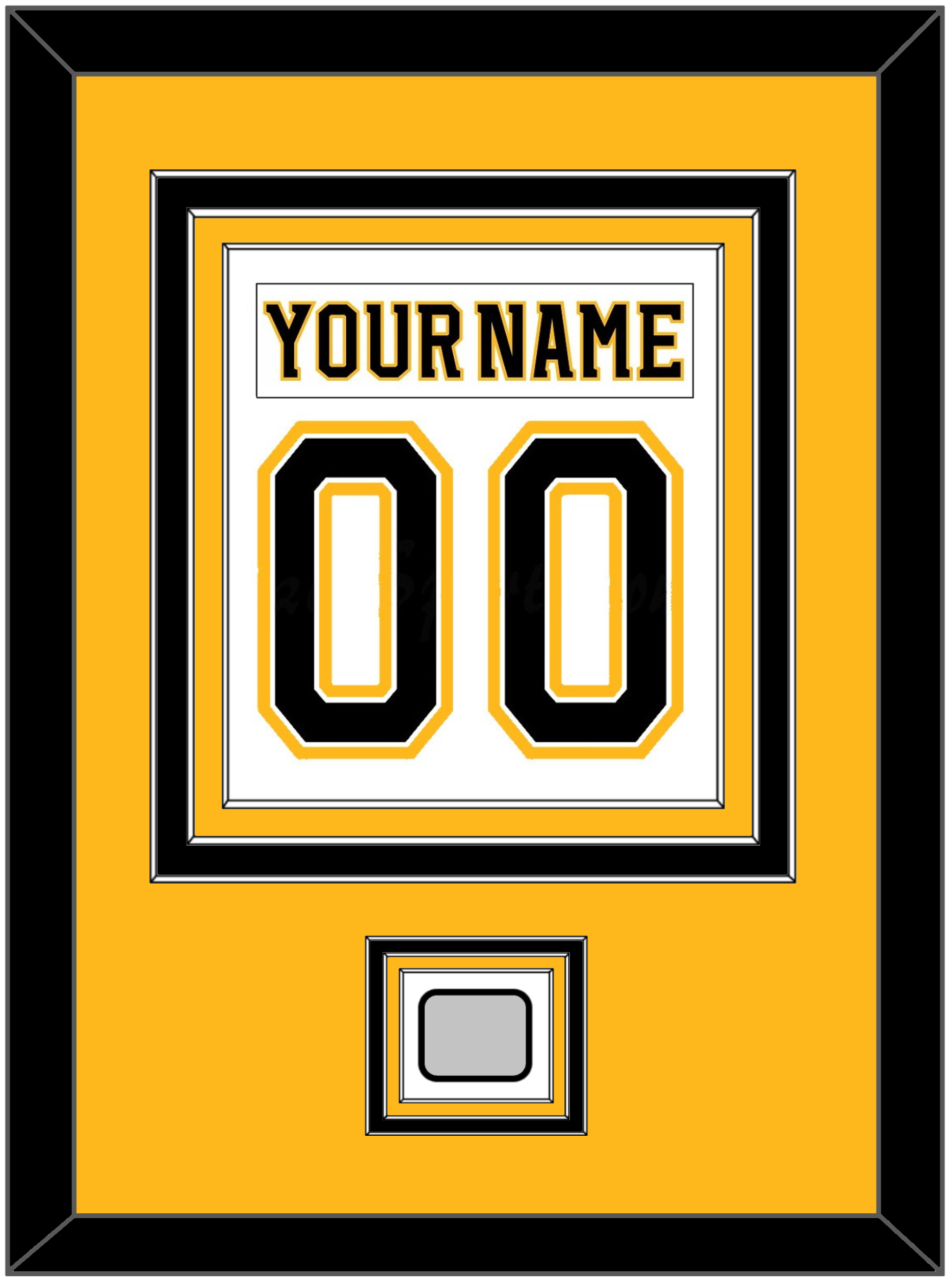 Boston Nameplate & Number (Back) Combined, With Stanley Cup Finals Patch - Road White (2007-2017) - Premier Tier 3