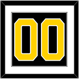 Boston Number (Back) - Road Black (1967-1977) - Single Mat 1