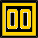 Boston Number (Back) - Road Black (1967-1977) - Single Mat 2