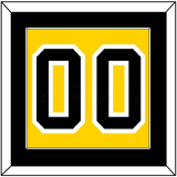 Boston Number (Back) - Home Gold (1958-1967) - Single Mat 2