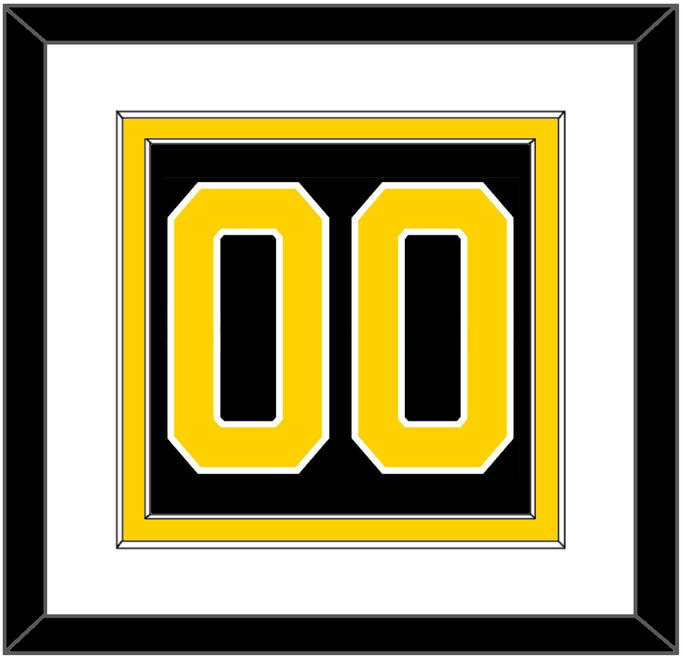 Boston Number (Back) - Road Black (1967-1977) - Signature Tier 1