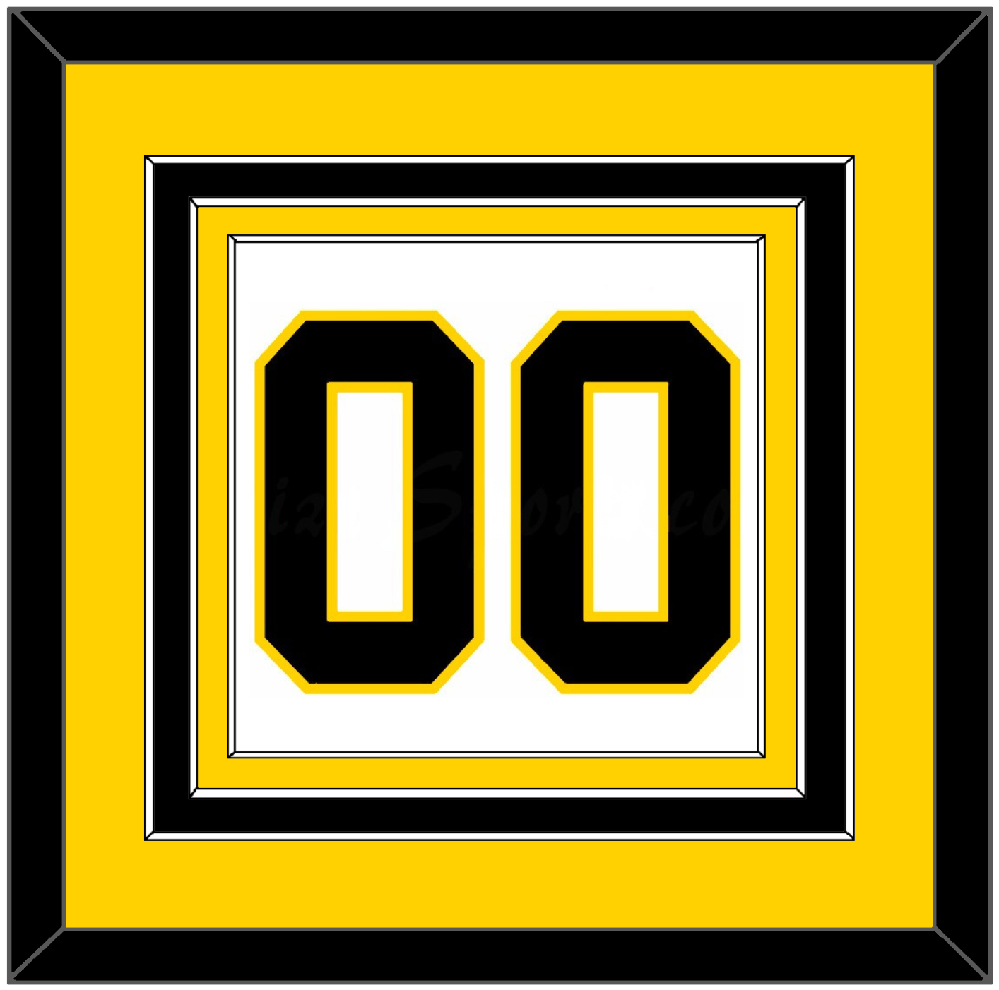Boston Number (Back) - Home White (1967-1977) - Premier Tier 3