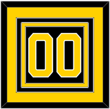 Boston Number (Back) - Road Black (1967-1977) - Triple Mat 3