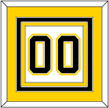 Boston Number (Back) - Home White (1958-1967) - Triple Mat 3