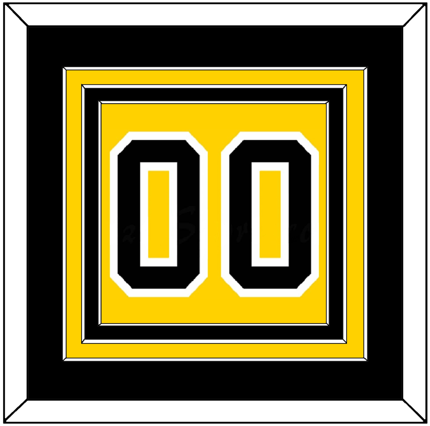Boston Number (Back) - Home Gold (1958-1967) - Premier Tier 2
