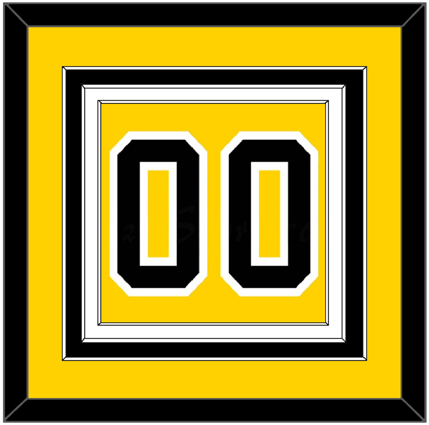 Boston Number (Back) - Home Gold (1958-1967) - Premier Tier 3