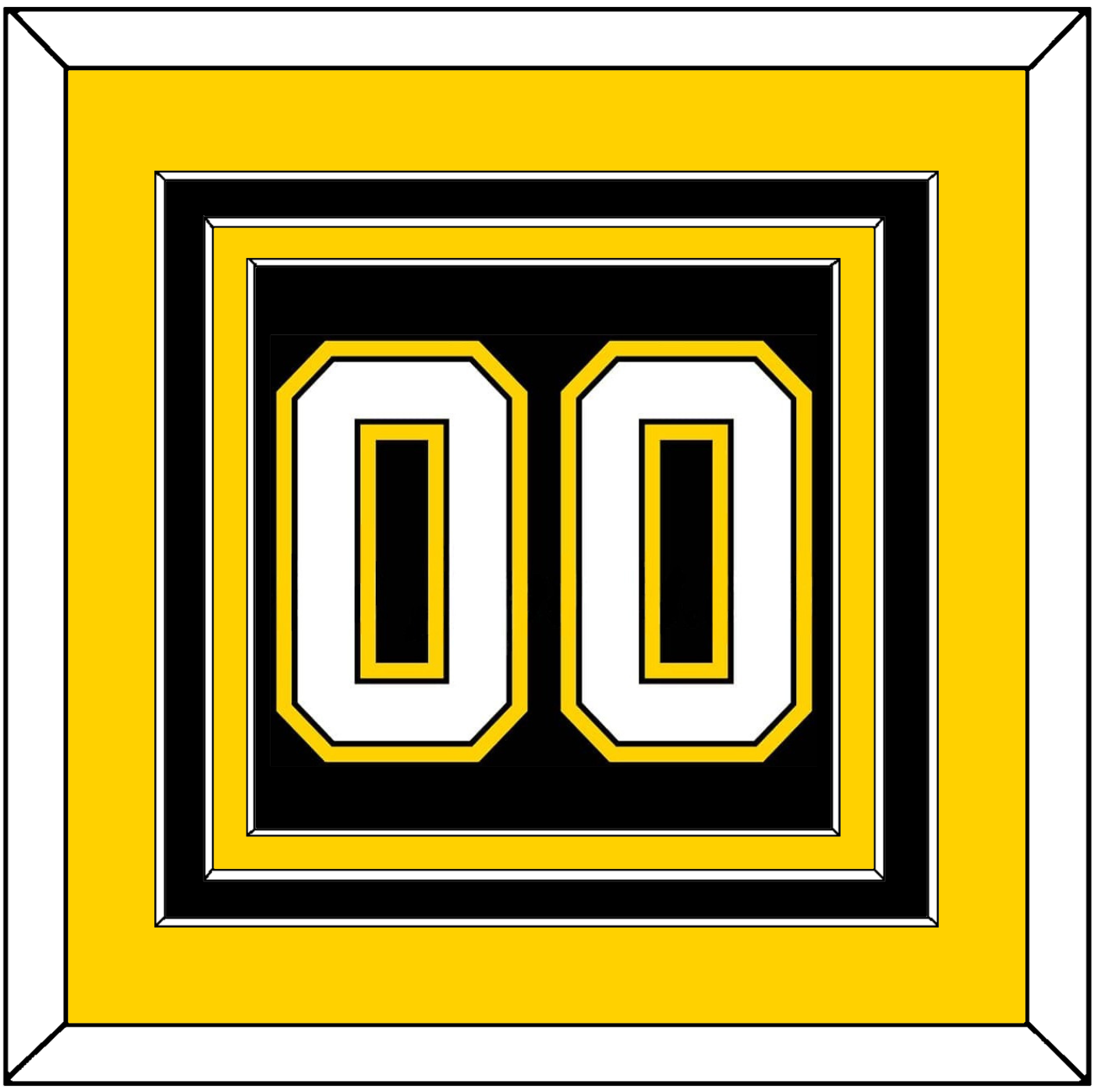 Boston Number (Back) - Alternate Black (1959-1965) - Premier Tier 3