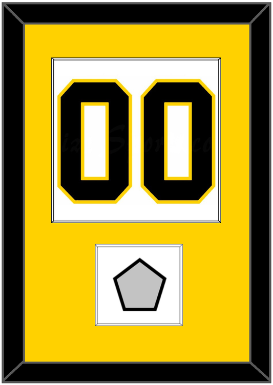 Boston Number (Back) With Stanley Cup Champions Patch - Home White (1967-1977) - Essential Tier 2