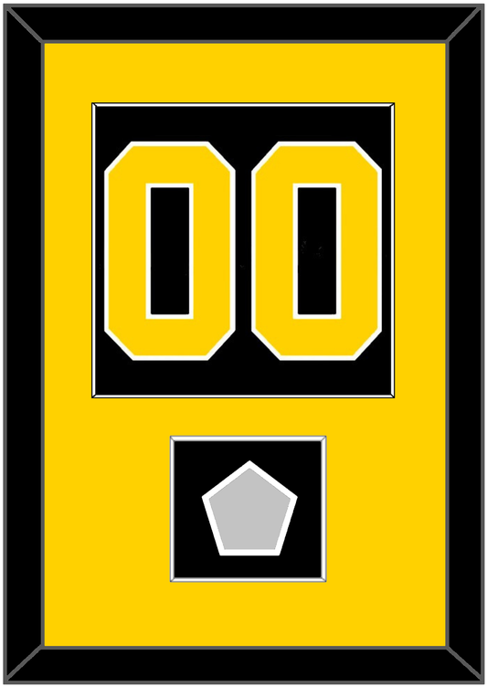 Boston Number (Back) With Stanley Cup Champions Patch - Road Black (1967-1977) - Essential Tier 2