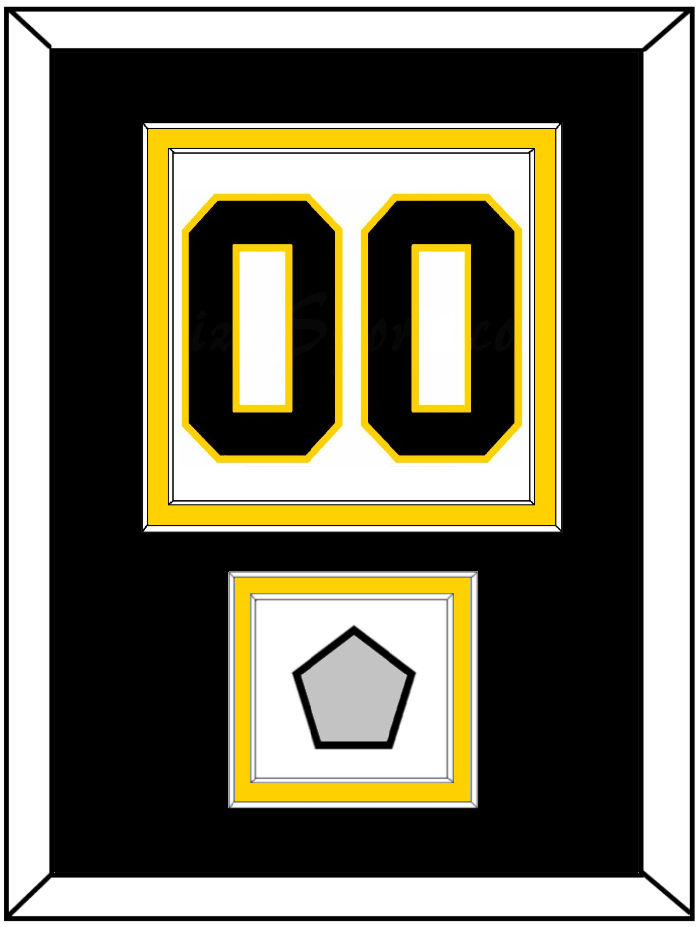 Boston Number (Back) With Stanley Cup Champions Patch - Home White (1967-1977) - Signature Tier 3