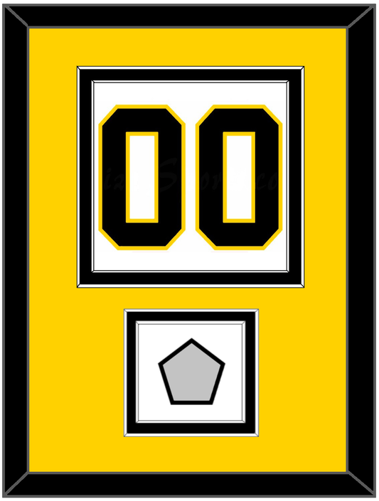 Boston Number (Back) With Stanley Cup Champions Patch - Home White (1967-1977) - Signature Tier 4