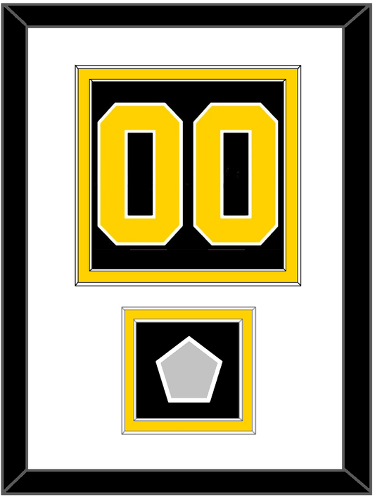 Boston Number (Back) With Stanley Cup Champions Patch - Road Black (1967-1977) - Signature Tier 1