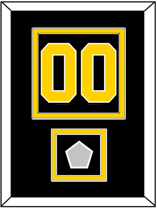 Boston Number (Back) With Stanley Cup Champions Patch - Road Black (1967-1977) - Signature Tier 2