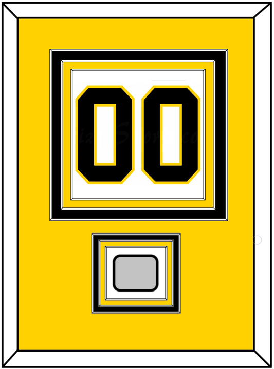 Boston Number (Back) With Stanley Cup Champions Patch - Home White (1967-1977) - Premier Tier 3