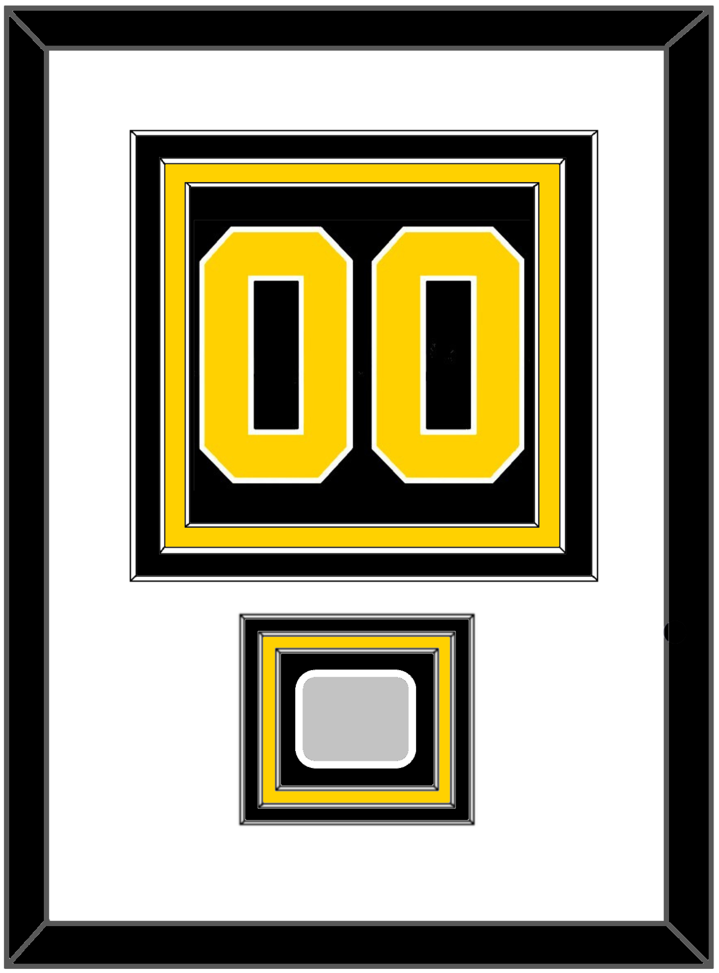 Boston Number (Back) With Stanley Cup Champions Patch - Road Black (1967-1977) - Premier Tier 1