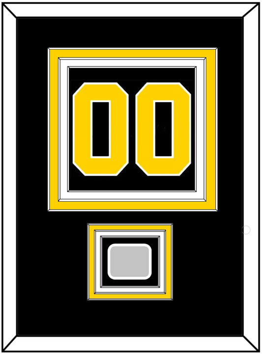 Boston Number (Back) With Stanley Cup Champions Patch - Road Black (1967-1977) - Premier Tier 2