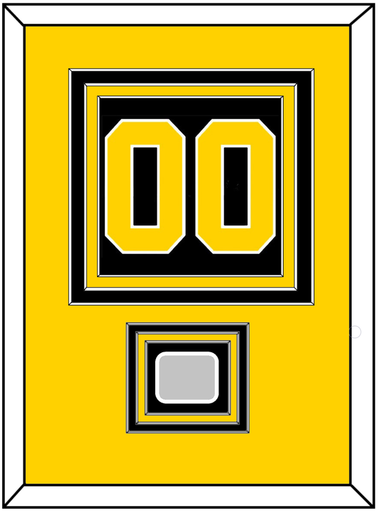 Boston Number (Back) With Stanley Cup Champions Patch - Road Black (1967-1977) - Premier Tier 3