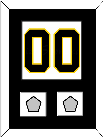 Boston Number (Back) With 2 Stanley Cup Champions Patches - Home White (1967-1977) - Essential Tier 1