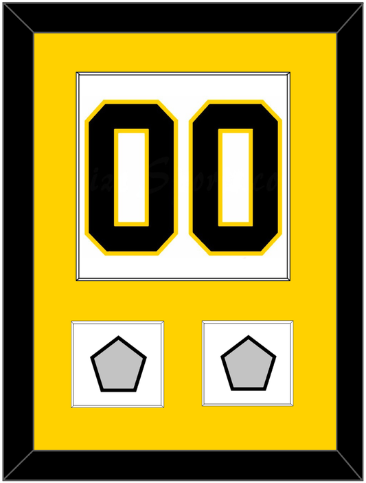 Boston Number (Back) With 2 Stanley Cup Champions Patches - Home White (1967-1977) - Essential Tier 2