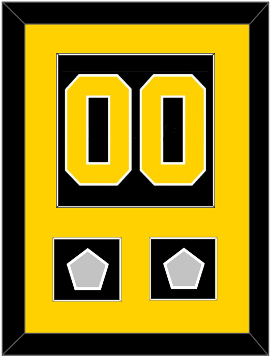 Boston Number (Back) With 2 Stanley Cup Champions Patches - Road Black (1967-1977) - Essential Tier 2