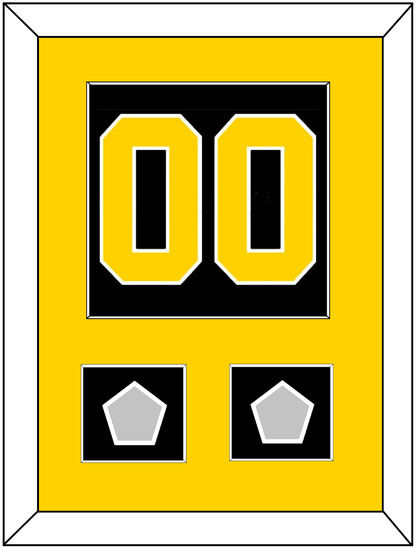 Boston Number (Back) With 2 Stanley Cup Champions Patches - Road Black (1967-1977) - Essential Tier 2
