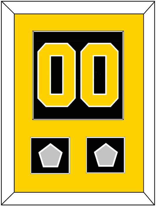Boston Number (Back) With 2 Stanley Cup Champions Patches - Road Black (1967-1977) - Essential Tier 2