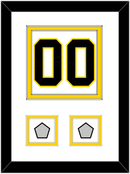 Boston Number (Back) With 2 Stanley Cup Champions Patches - Home White (1967-1977) - Signature Tier 1