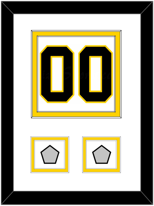 Boston Number (Back) With 2 Stanley Cup Champions Patches - Home White (1967-1977) - Signature Tier 1
