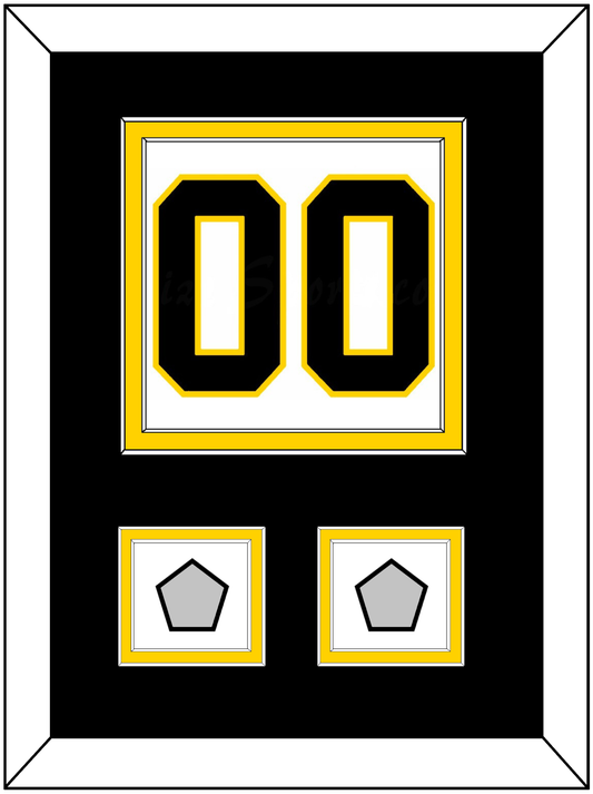Boston Number (Back) With 2 Stanley Cup Champions Patches - Home White (1967-1977) - Signature Tier 3